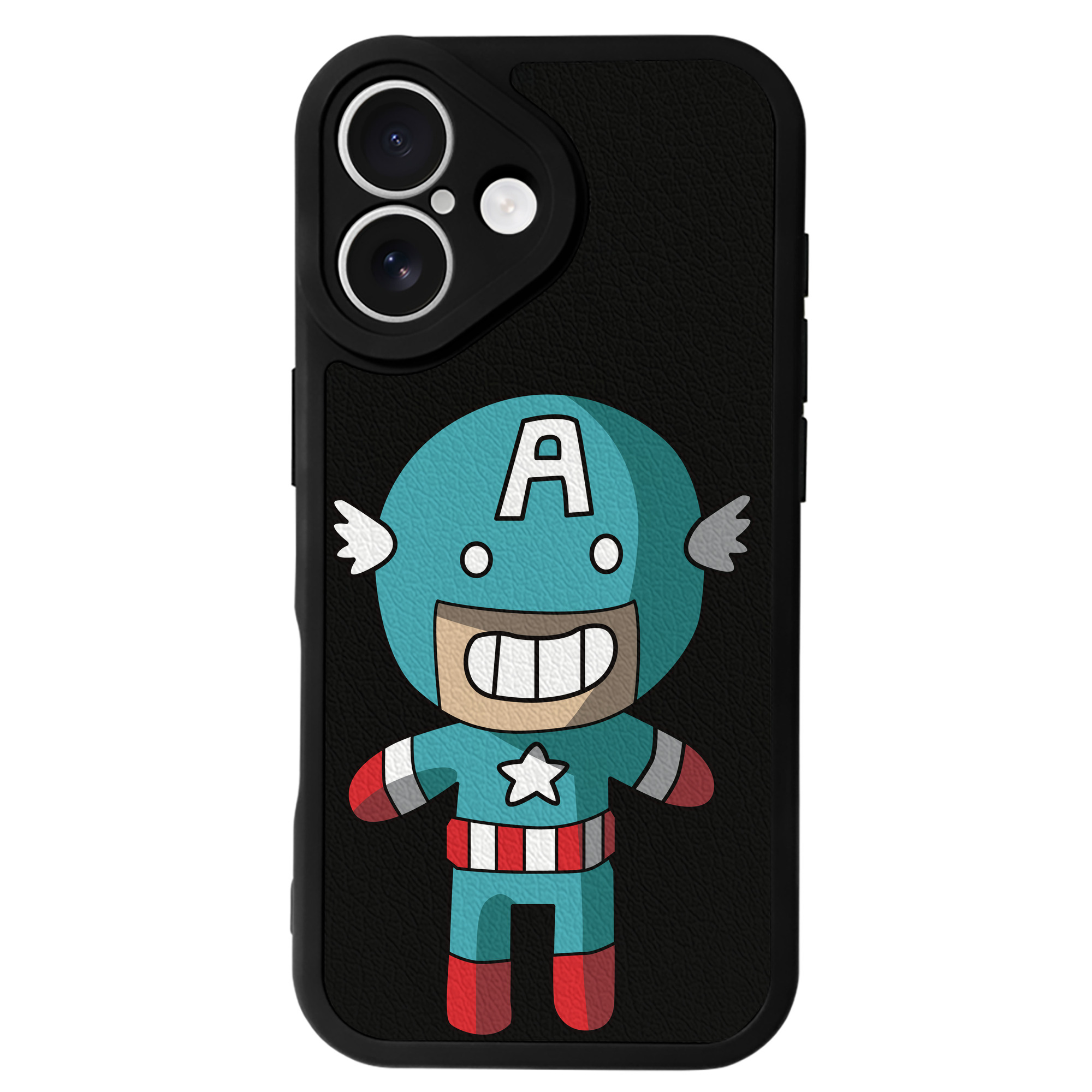 （画像用） アベンジャーズ The Avengers 【iPhone 16シリーズ対応】シリコンスマホケース（レザー調） 材質：シリコン